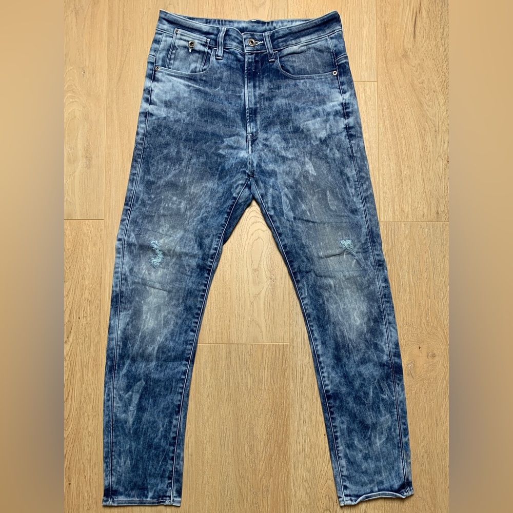 G-Star Men’s RAW for the Oceans Slim Squid White Washed Jeans